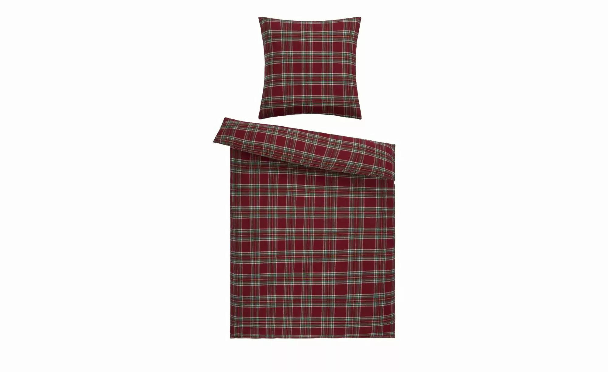 como Biber Bettwäsche  Tartan ¦ rot ¦ Maße (cm): B: 135 Bettwaren > Bettwäs günstig online kaufen