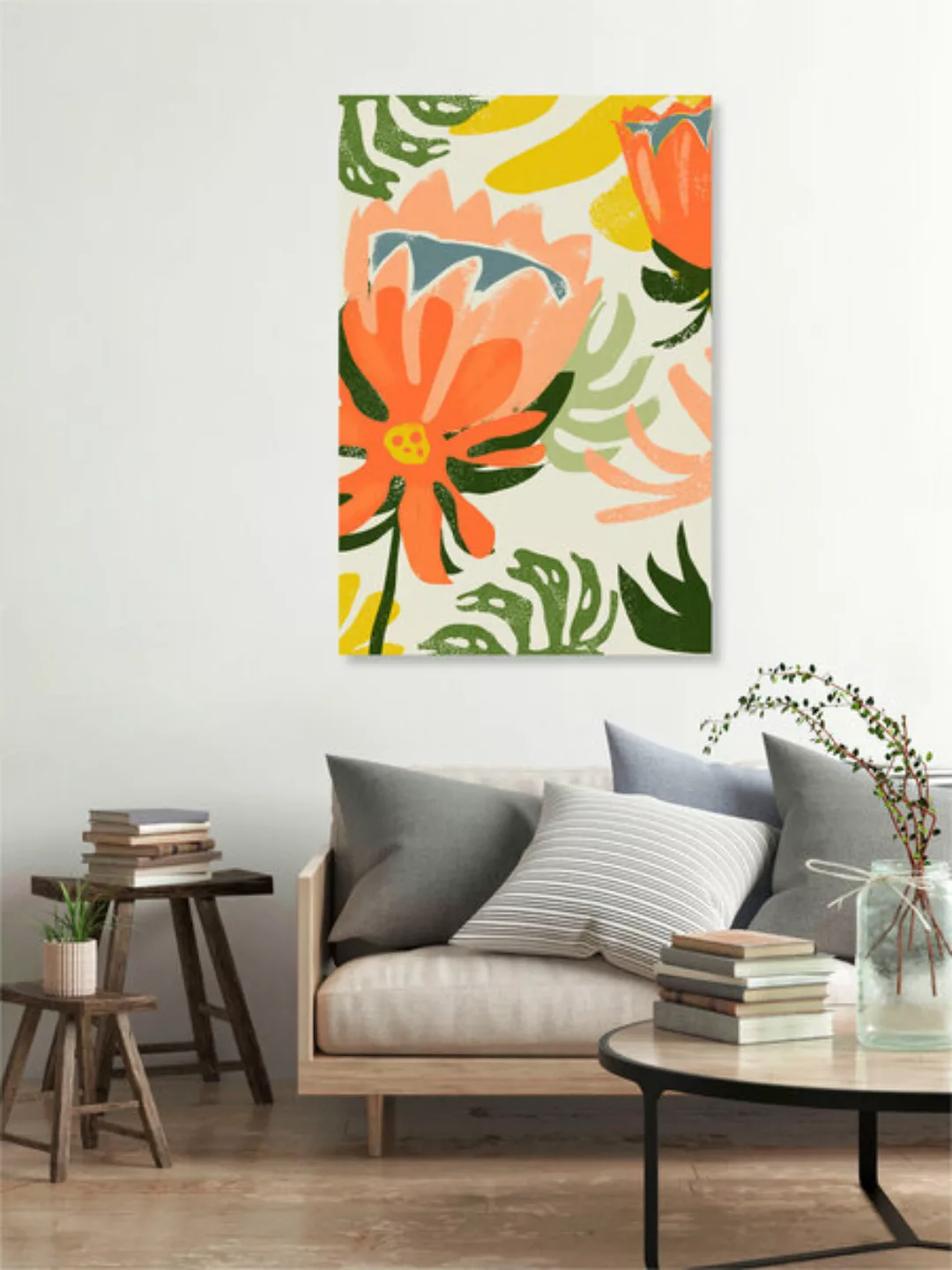 Poster / Leinwandbild - May The Flowers Remind Us Why The Rain Was So Neces günstig online kaufen