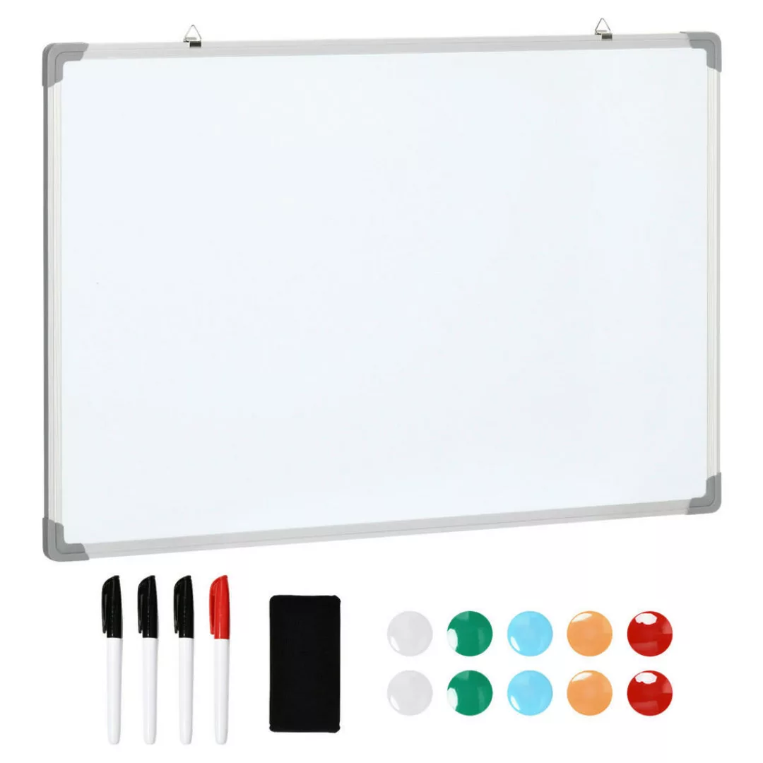 HOMCOM Magnetisches Whiteboard  Magnettafel mit 4 Stiften, 1 Schwamm, 10 Ma günstig online kaufen