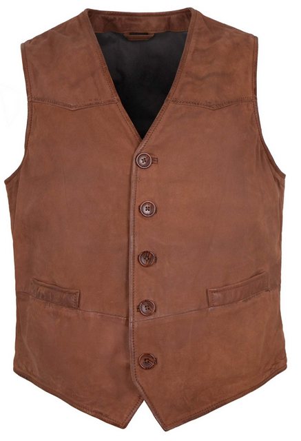 Maddox Lederjacke Emilio MADDOX - Herren Echtleder Lederweste Lammnubuk whi günstig online kaufen