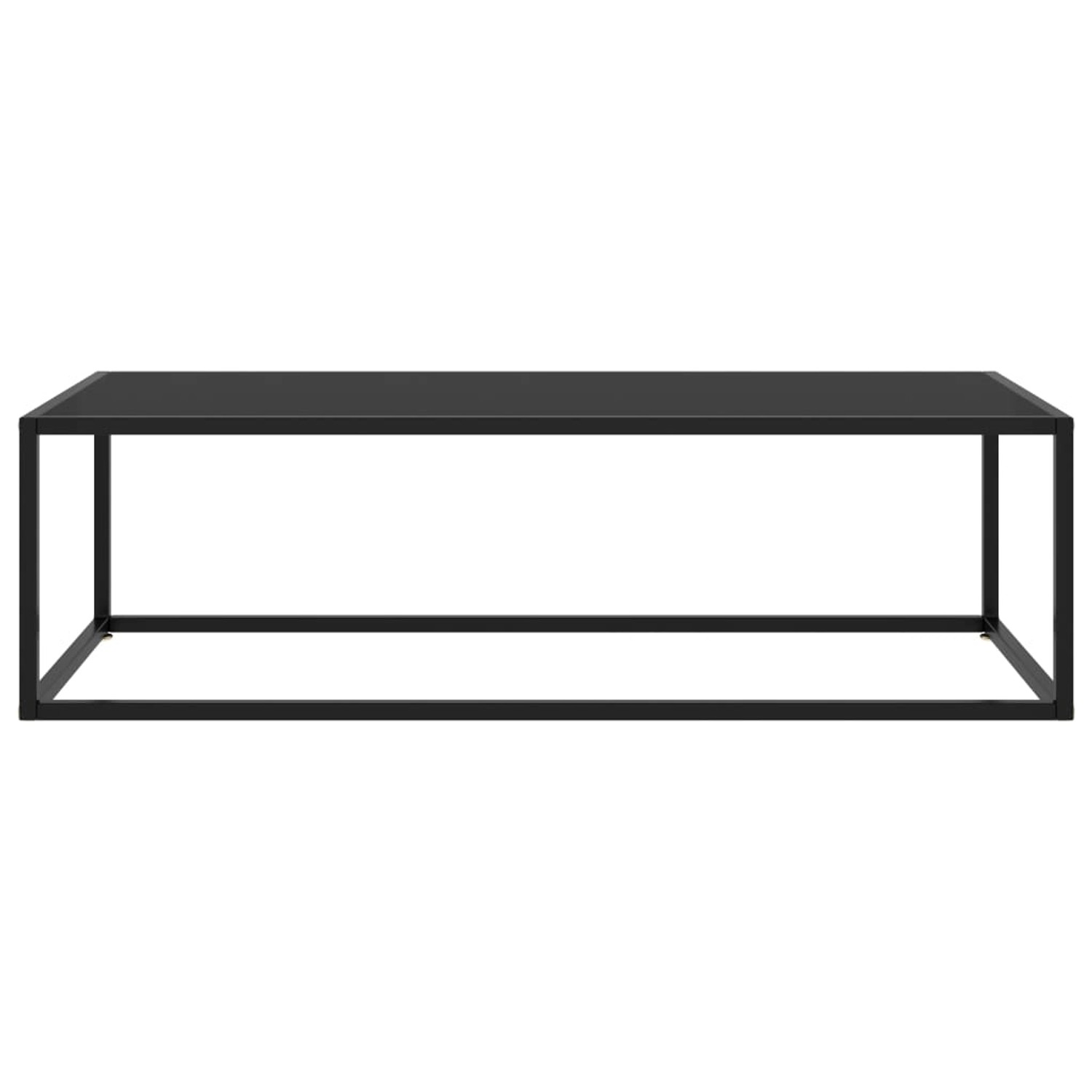 vidaXL Couchtisch Schwarz mit Schwarzem Glas 120x50x35 cm günstig online kaufen