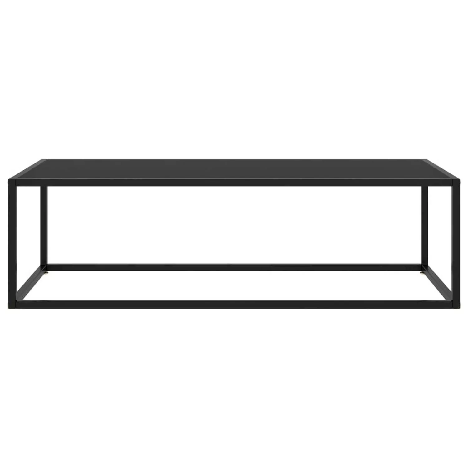 vidaXL Couchtisch Schwarz mit Schwarzem Glas 120x50x35 cm günstig online kaufen