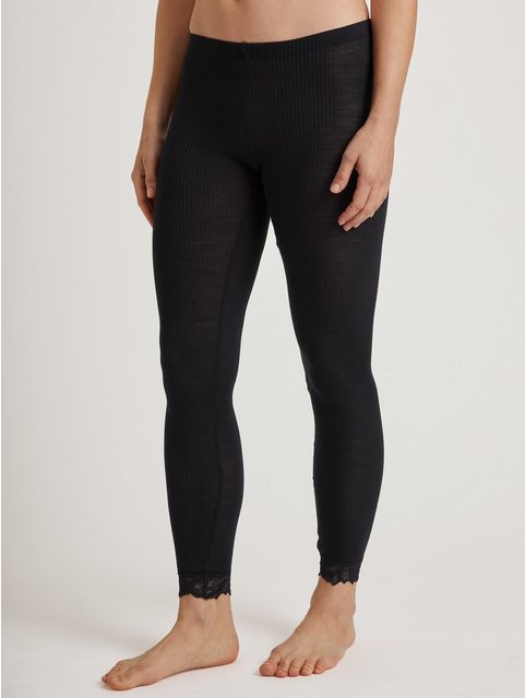 CALIDA Leggings "Silky Wool Joy", mit Spitzensaum günstig online kaufen