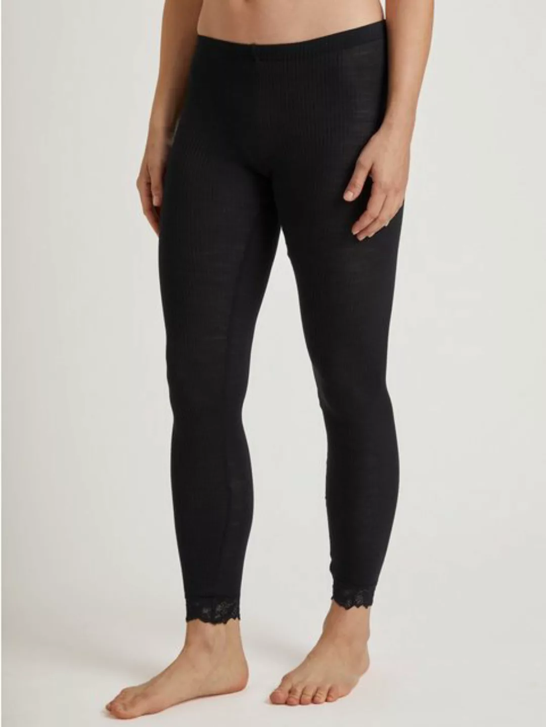 CALIDA Leggings "Silky Wool Joy", mit Spitzensaum günstig online kaufen