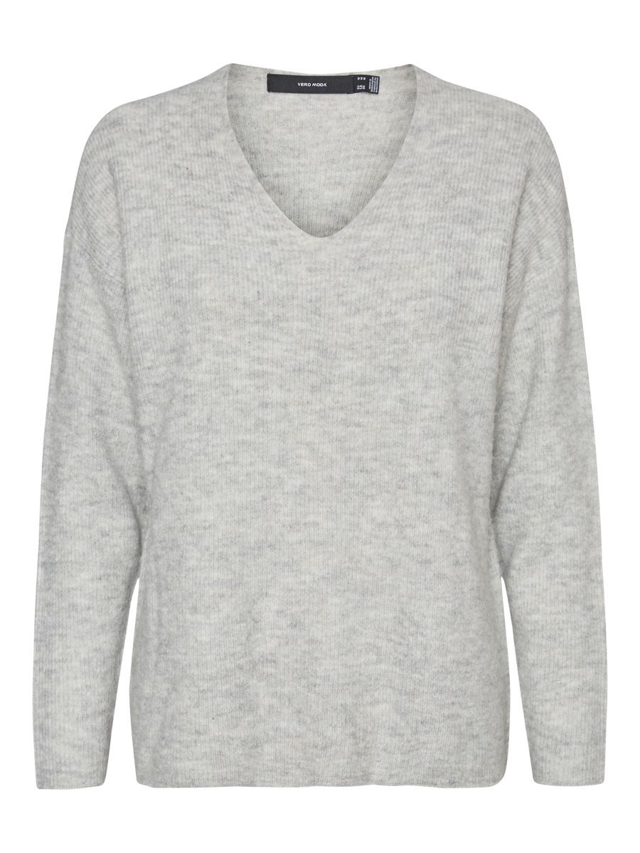 VERO MODA V-ausschnitt Pullover Damen Grau günstig online kaufen