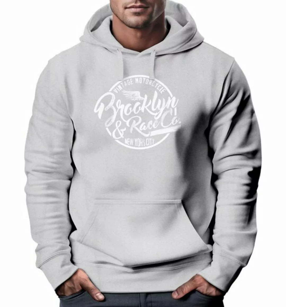 Neverless Hoodie Hoodie Herren Sweatshirt Brooklyn Race Motorcycle Vintage günstig online kaufen