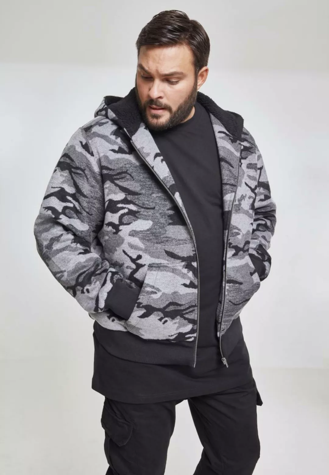 URBAN CLASSICS Winterjacke "Urban Classics Herren Camo Zip Jacket", (1 St.) günstig online kaufen