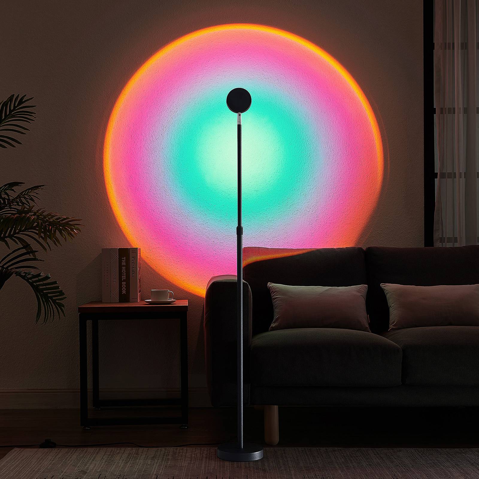 Lindby Edonita LED-Stehlampe mit Effektlicht 1-fl. günstig online kaufen