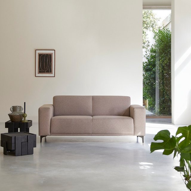 Tikamoon Sofa Lars 2,5-Sitzer-Sofa mit taupegrauem Stoffbezug günstig online kaufen