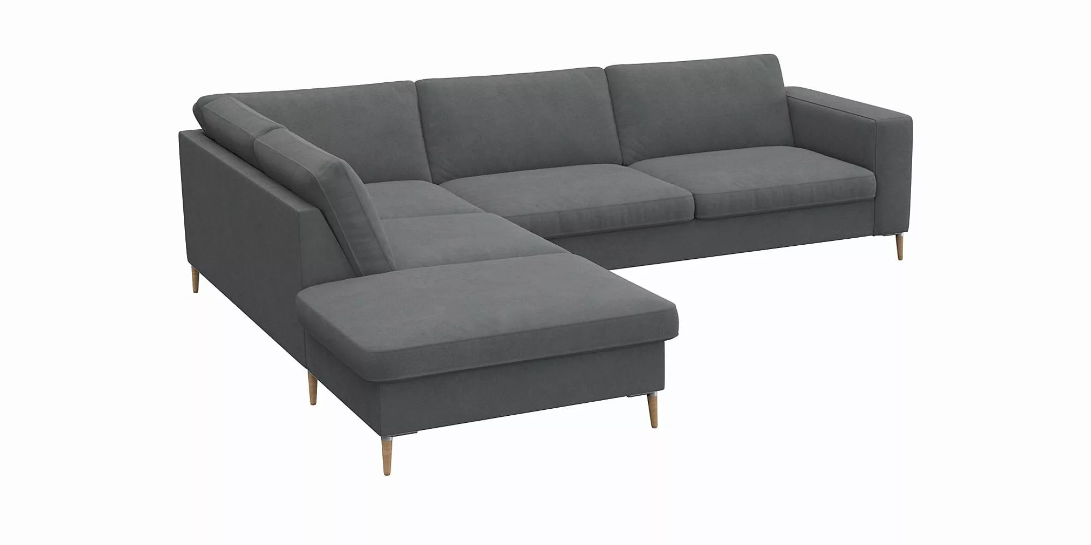 FLEXLUX Ecksofa »Fiore, L-Form«, breite Armlehnen, Kaltschaum im Sitz, Füße günstig online kaufen