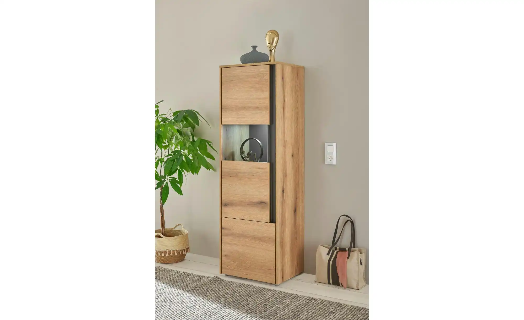 Vitrine ¦ holzfarben ¦ Maße (cm): B: 50 H: 157 Kommoden & Sideboards > Vitr günstig online kaufen