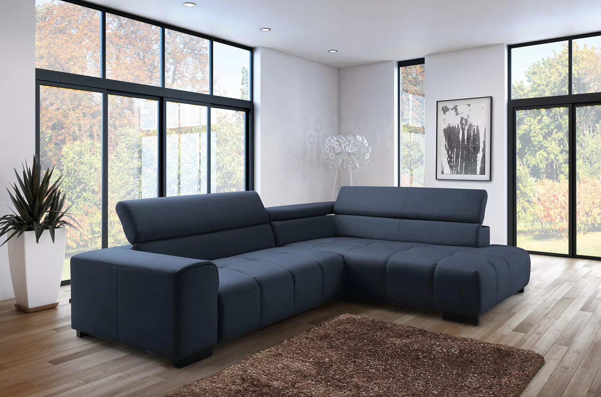 exxpo - sofa fashion Ecksofa Positano, hoher Sitzkomfort, bequem, aufwendig günstig online kaufen