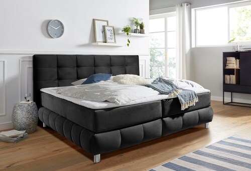 andas Boxspringbett "Salo XXL", in Samtoptik oder Struktur, 6 Breiten in Üb günstig online kaufen
