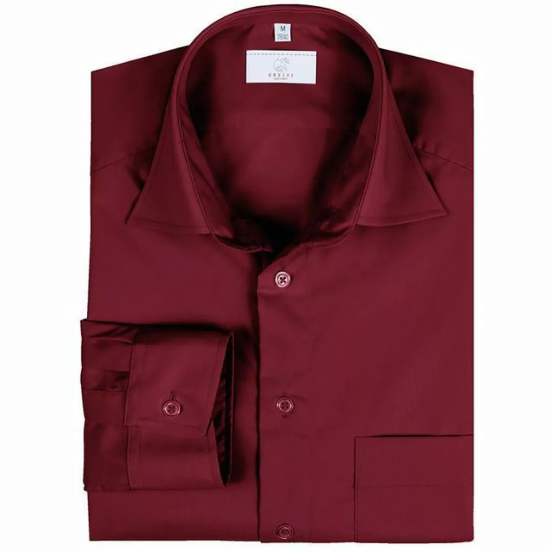 GREIFF Langarmhemd Greiff Corporate Hemd BASIC Herren OEKO TEX® Bordeaux 43 günstig online kaufen