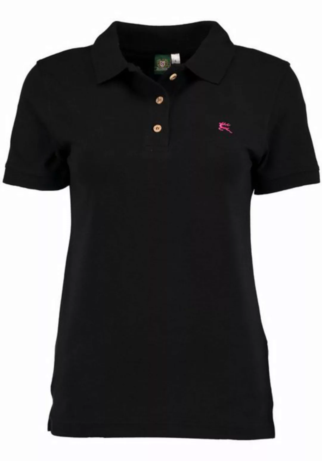 OS-Trachten Poloshirt Laukas Kurzarm Shirt mit Hirsch-Stickerei auf der lin günstig online kaufen