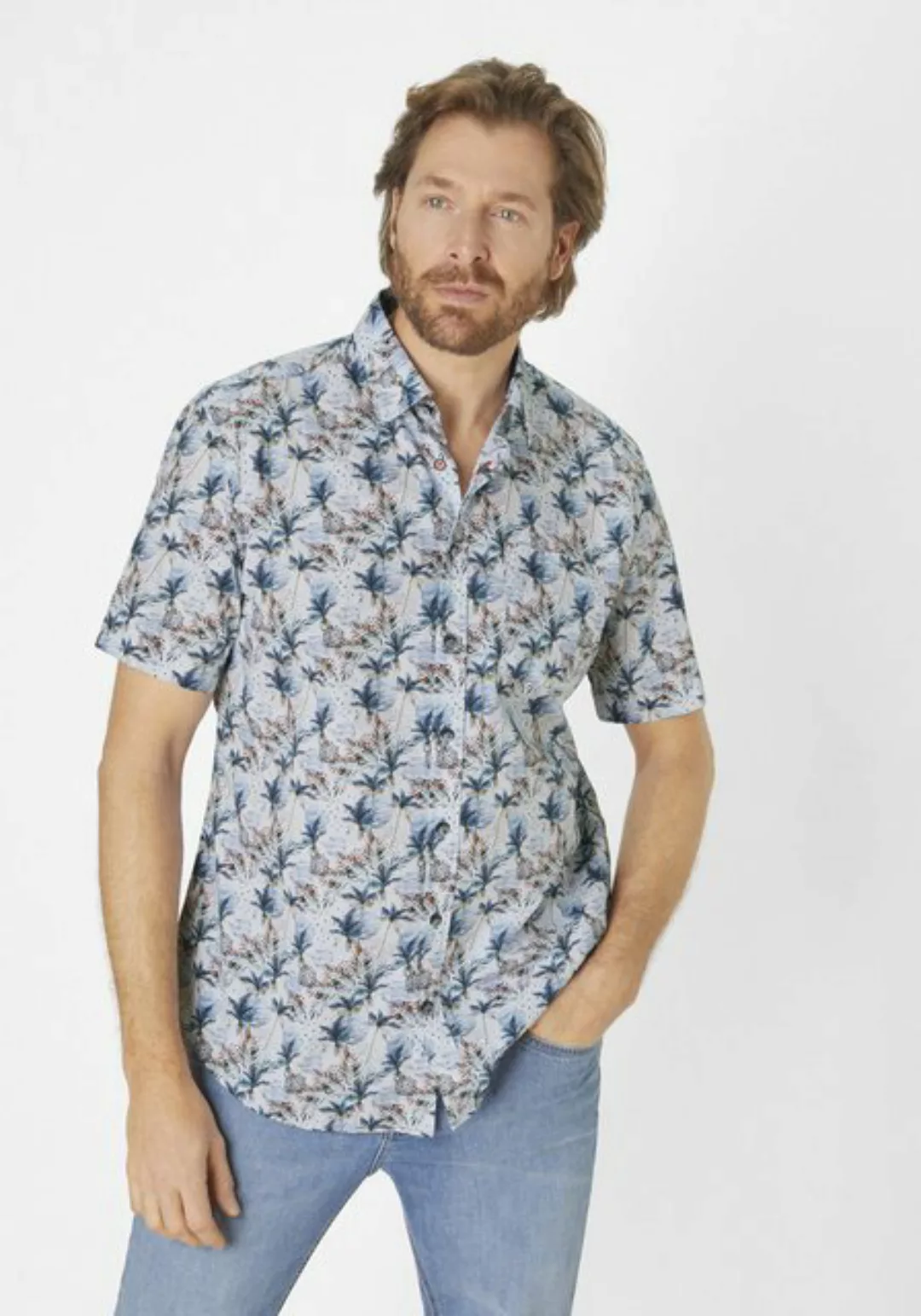 Paddock's Kurzarmhemd Short sleeve Kurzarmhemd aus Baumwolle mit sommerlich günstig online kaufen