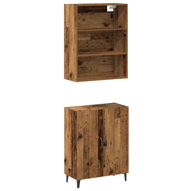 vidaXL Hängeschrank Sideboard mit Wandschrank Altholz-Optik Holzwerkstoff ( günstig online kaufen