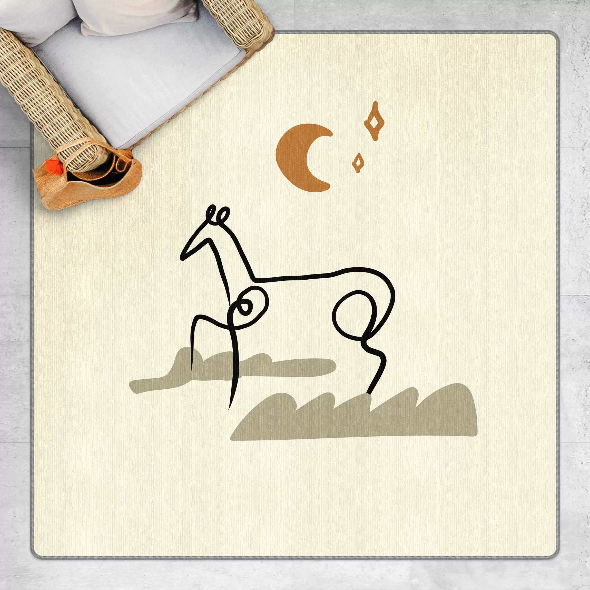 Teppich Picasso Interpretation - Das Pferd günstig online kaufen