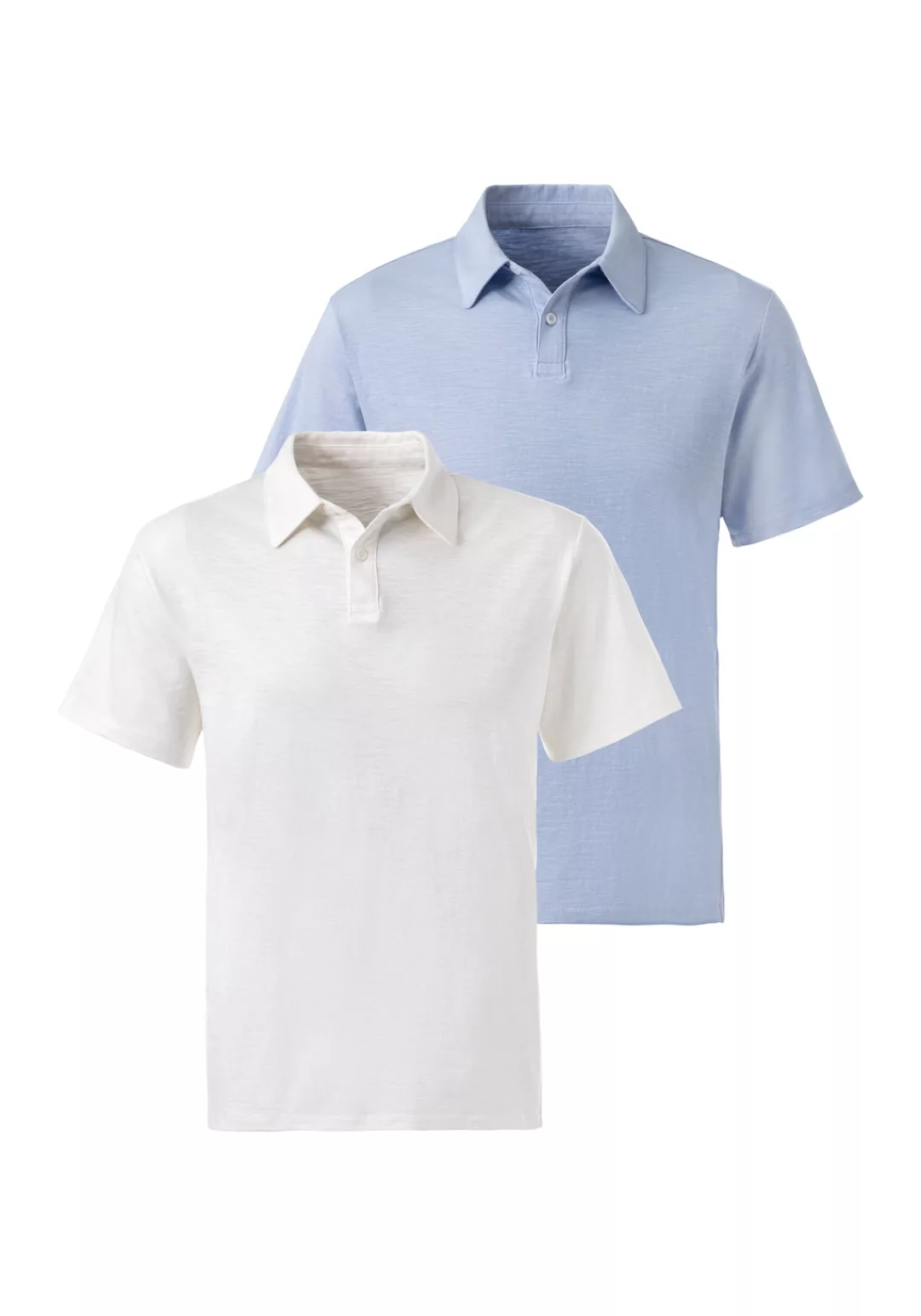 John Devin Poloshirt "mit Slub-Garn Struktur", (Packung, 2 tlg., 2er-Pack), günstig online kaufen
