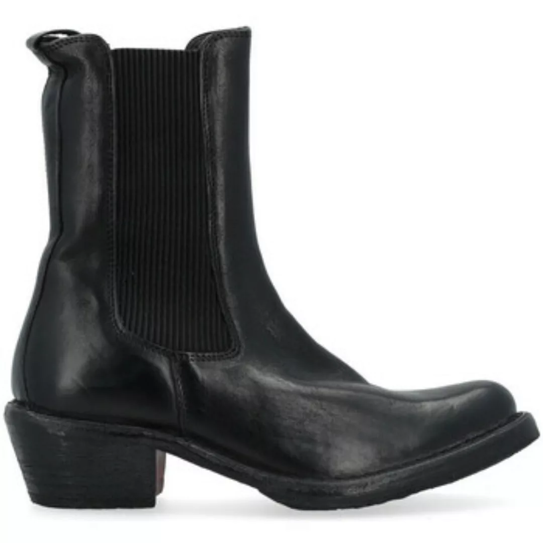 Moma  Ankle Boots Texano in schwarzem Leder günstig online kaufen