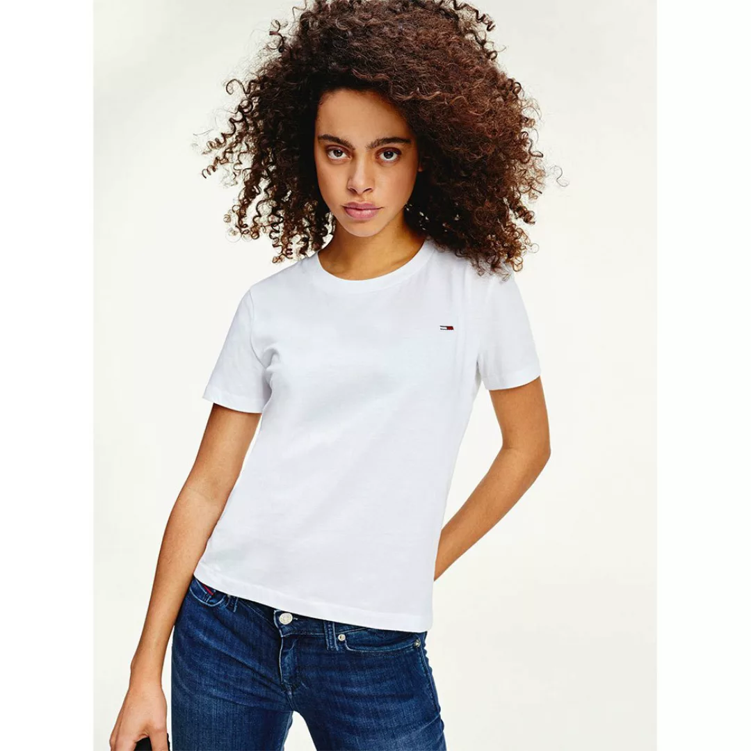Tommy Jeans Regular Jersey Kurzärmeliges T-shirt 2XL White günstig online kaufen