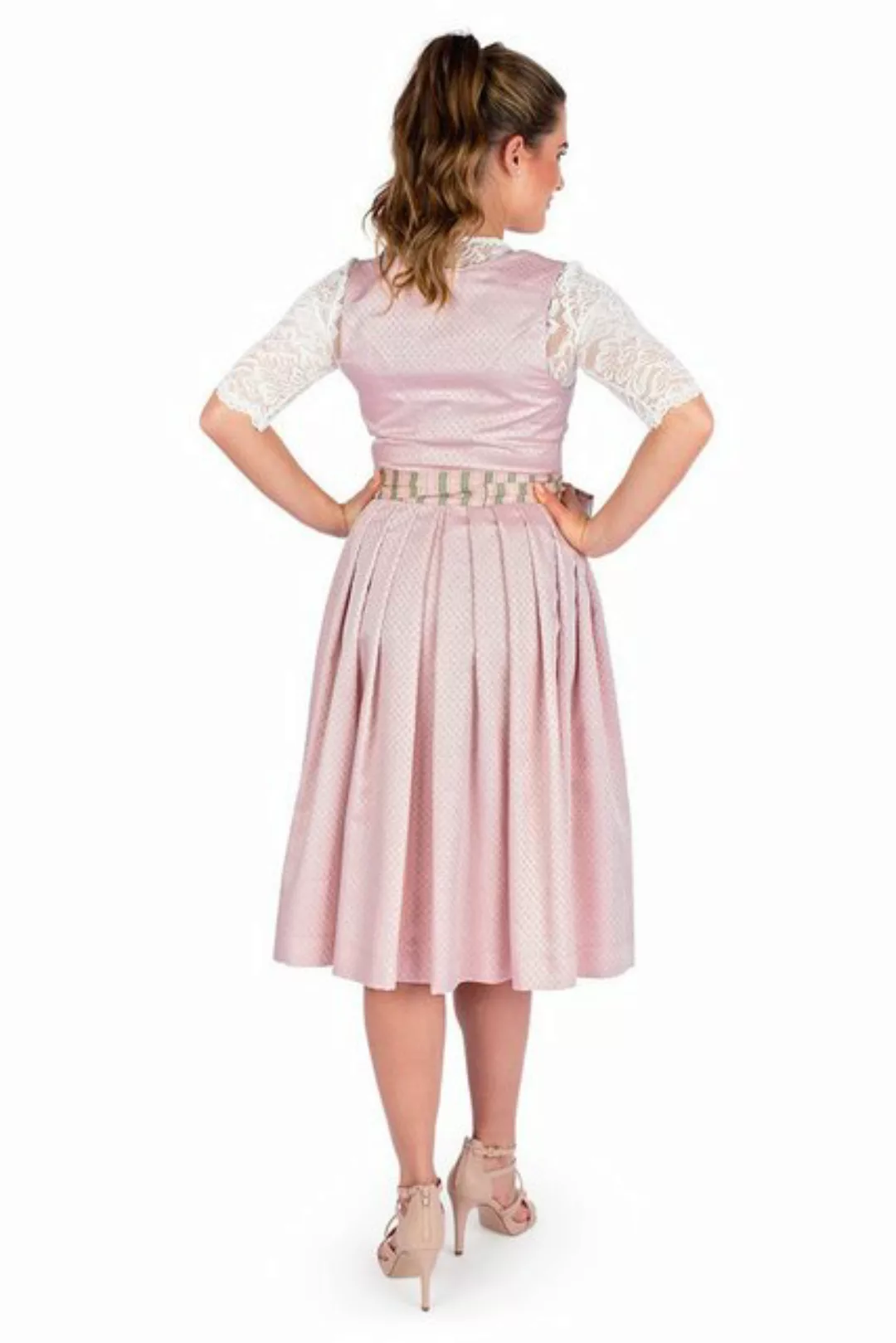 Hammerschmid Dirndl Midi Dirndl 2tlg. - PILLERSEE - rosé/lindgrün günstig online kaufen