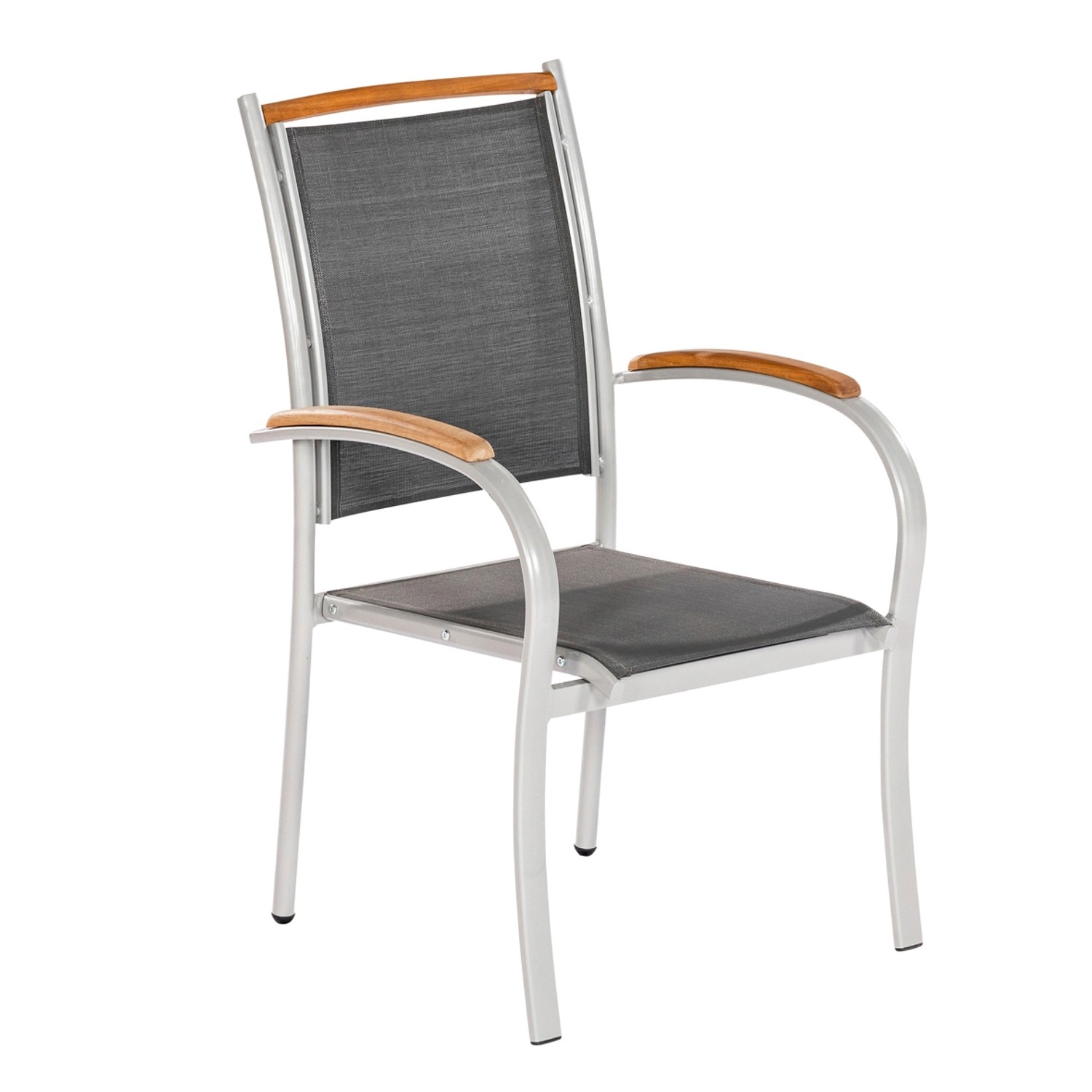 Merxx Siena Stapelsessel 2er-Set Silber-Grau günstig online kaufen