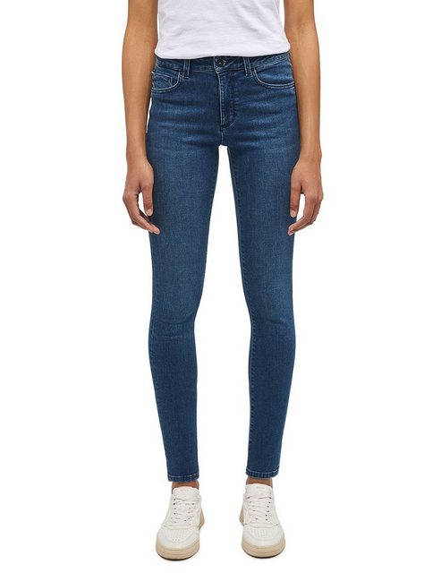 Mustang Damen Jeans SHELBY Skinny Fit - Blau - Blue Denim günstig online kaufen