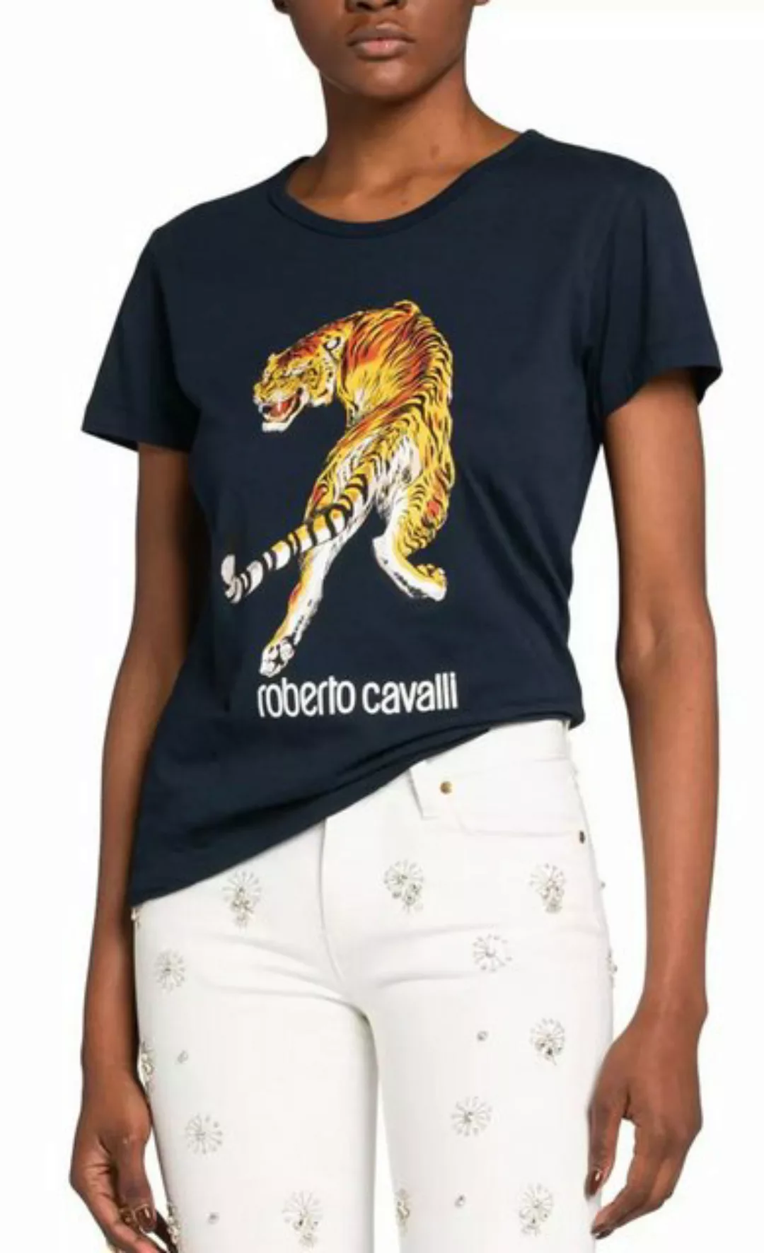 roberto cavalli T-Shirt Firenze RC Tiger Logo Cotton gehört zur ikonischen günstig online kaufen