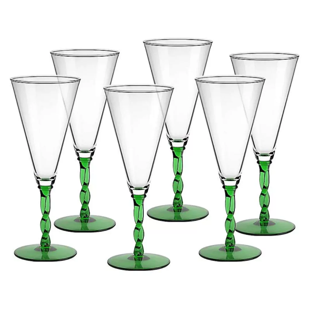 Eiscremeglas 6er-Set Toscana Amore Vero 30cm grün günstig online kaufen