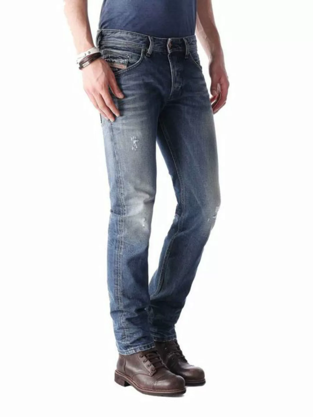 Diesel Straight-Jeans Diesel Belther 0843S Herren Jeans Hose Regular Slim S günstig online kaufen