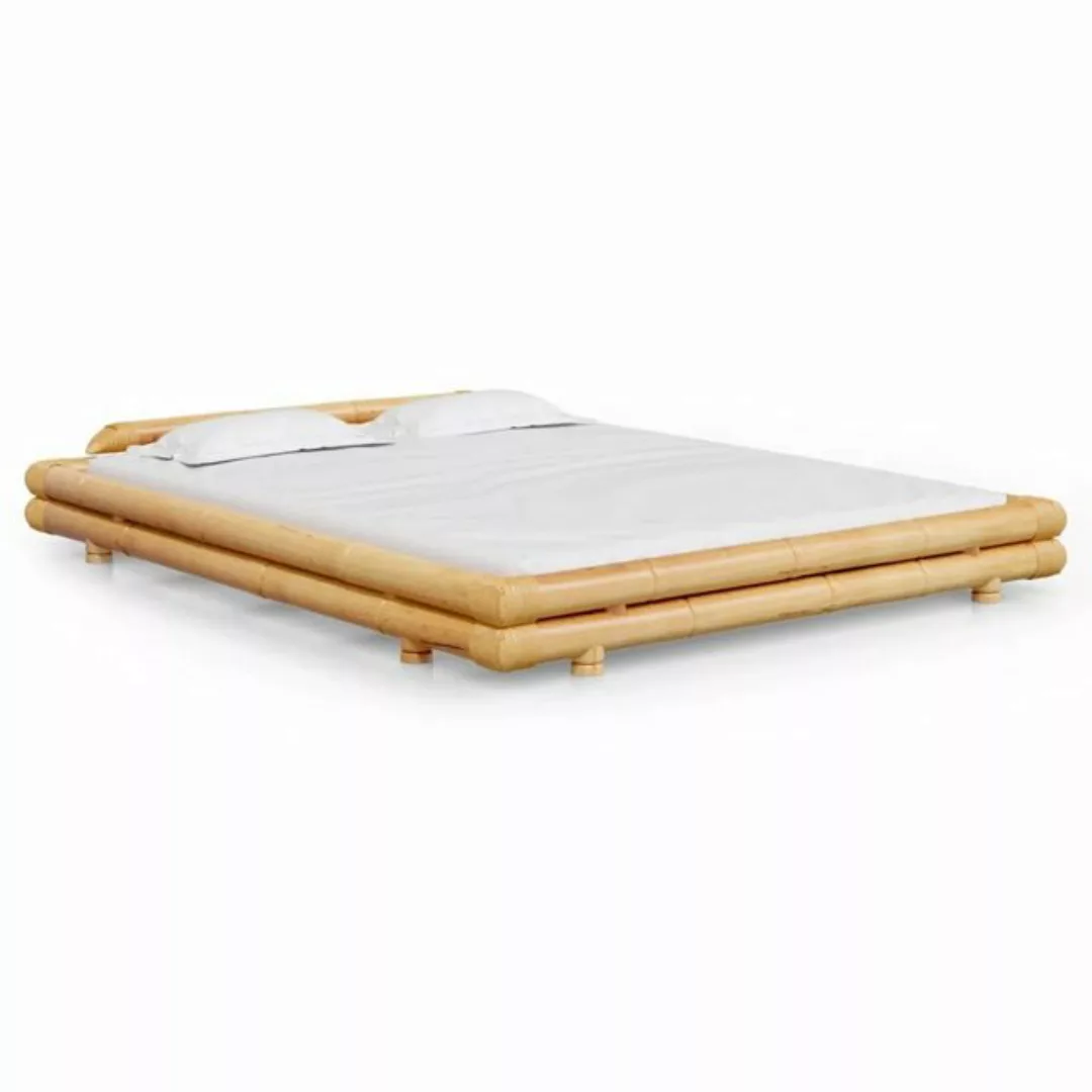 vidaXL Bettgestell Bambusbett 160x200 cm Doppelbett Bett Bettrahmen Bettges günstig online kaufen
