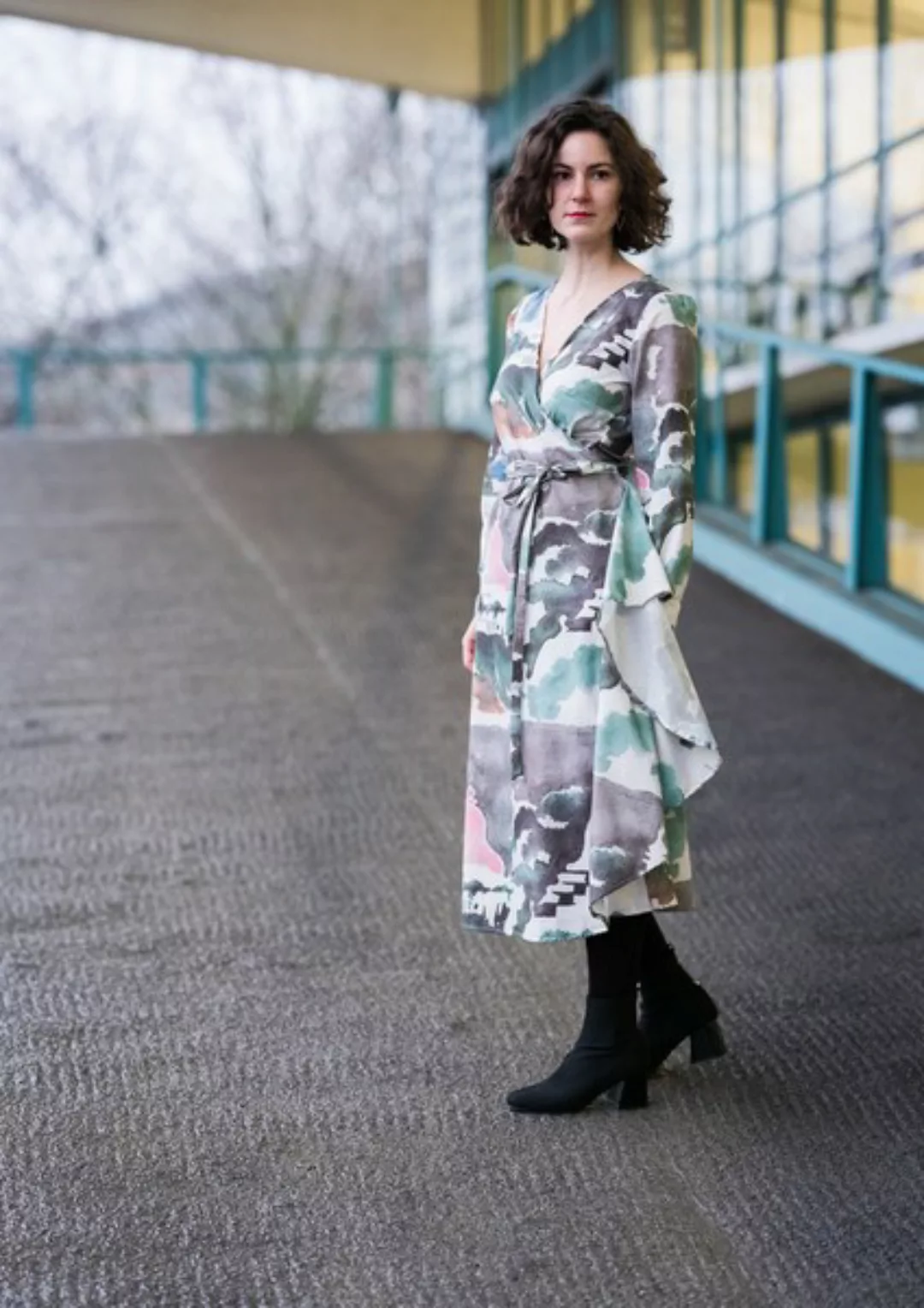 Wickelkleid Helena Bali - Wickelkleid Damenkleid Aus Bio-baumwolle günstig online kaufen