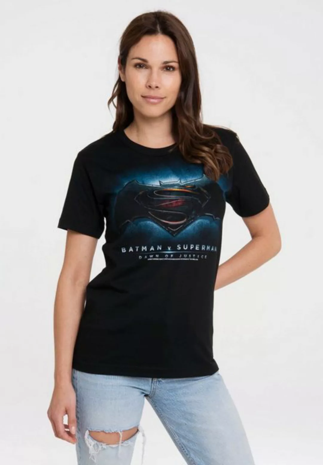 LOGOSHIRT T-Shirt Batman v Superman - Justice mit großem Superhelden-Print günstig online kaufen