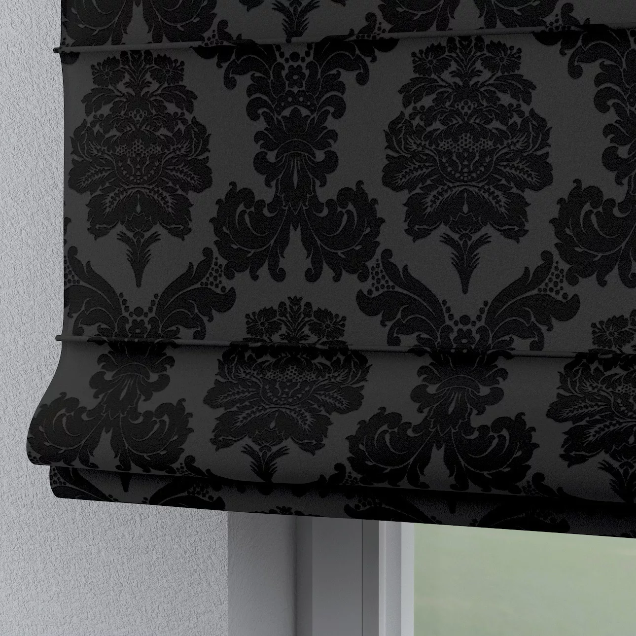 Dekoria Raffrollo Torino, schwarz, 130 x 170 cm günstig online kaufen