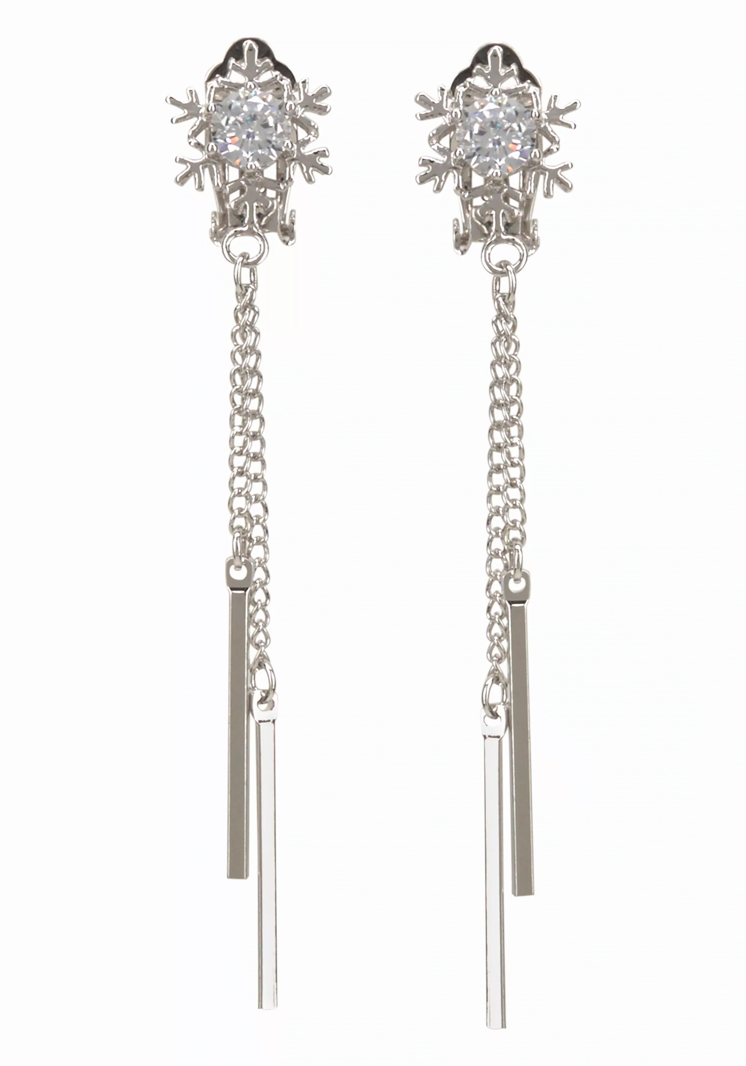 Firetti Paar Ohrclips "mit kleiner Schneeflocke", (1 tlg.), mit Glassteinen günstig online kaufen