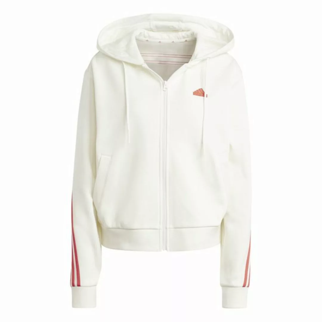 adidas Sportswear Kapuzensweatshirt W FI 3S FZ HD OWHITE/BRIRED günstig online kaufen