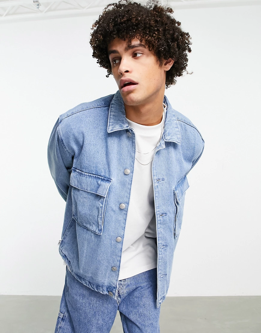 Obey – Morrison – Jeansjacke in Blau, Kombiteil günstig online kaufen