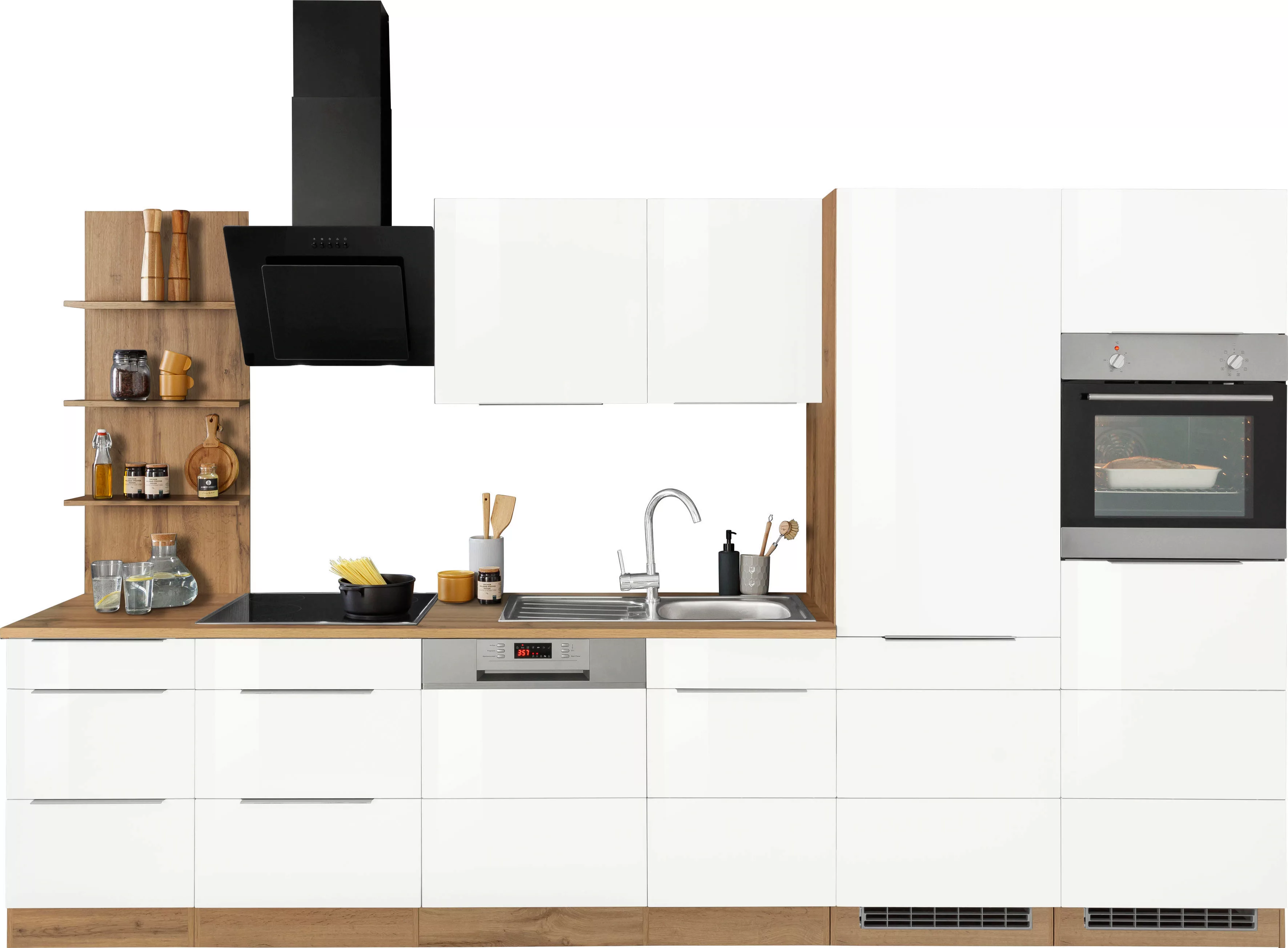 Kochstation Küchenzeile "KS-Brindisi", ohne Geräte, Breite 340 cm günstig online kaufen