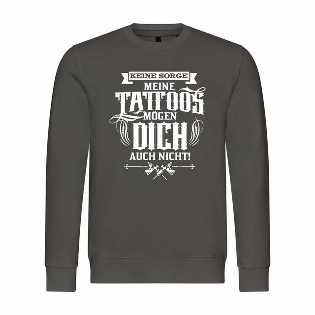 deinshirt Rundhalspullover Herren Sweatshirt Keine Sorge meine Tattoos möge günstig online kaufen