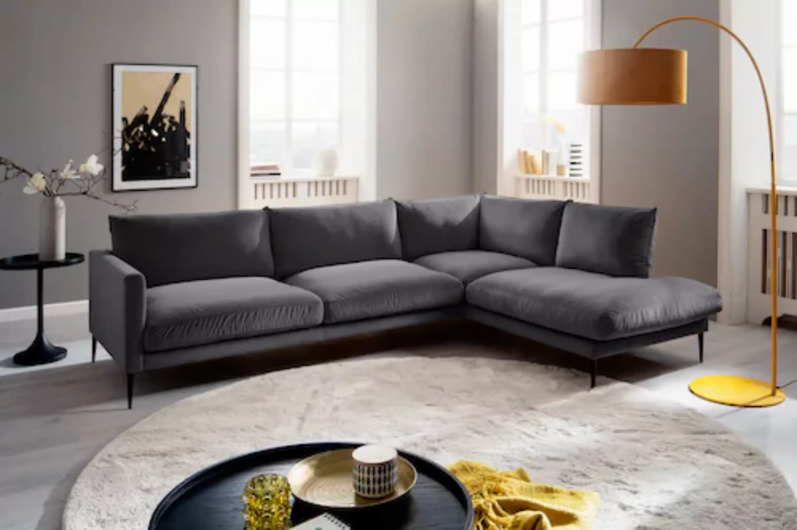 Trends by HG Polsterecke »Svea L-Form«, Ottomane rechts oder links, mit Met günstig online kaufen