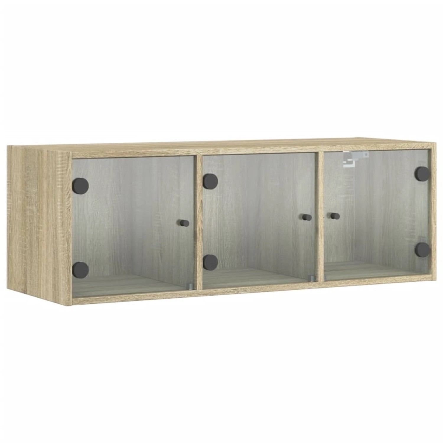 vidaXL Wandschrank mit Glastüren Sonoma-Eiche 102x37x35 cm günstig online kaufen