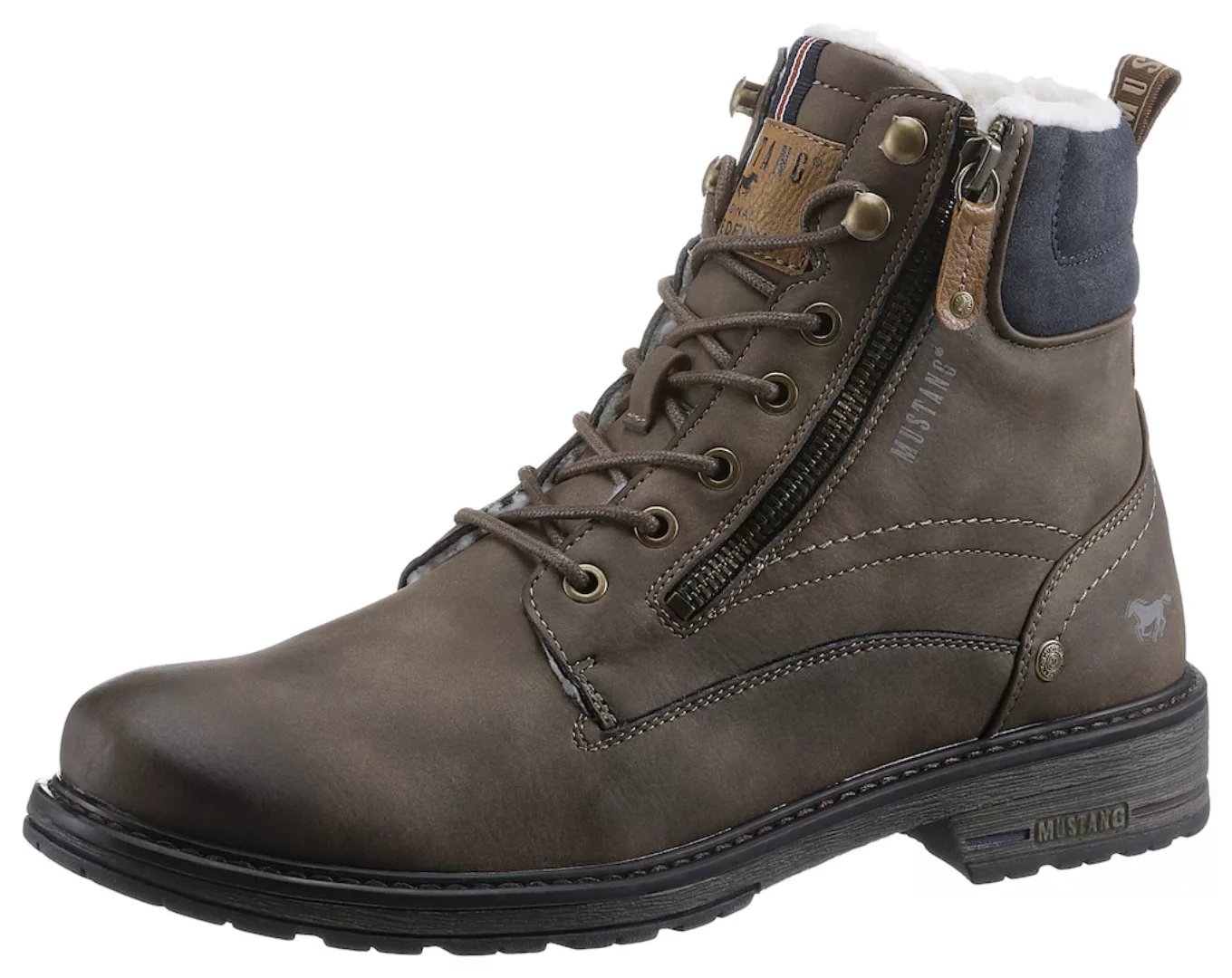 Mustang Schnür Boots Herren grau|grau|grau|grau günstig online kaufen