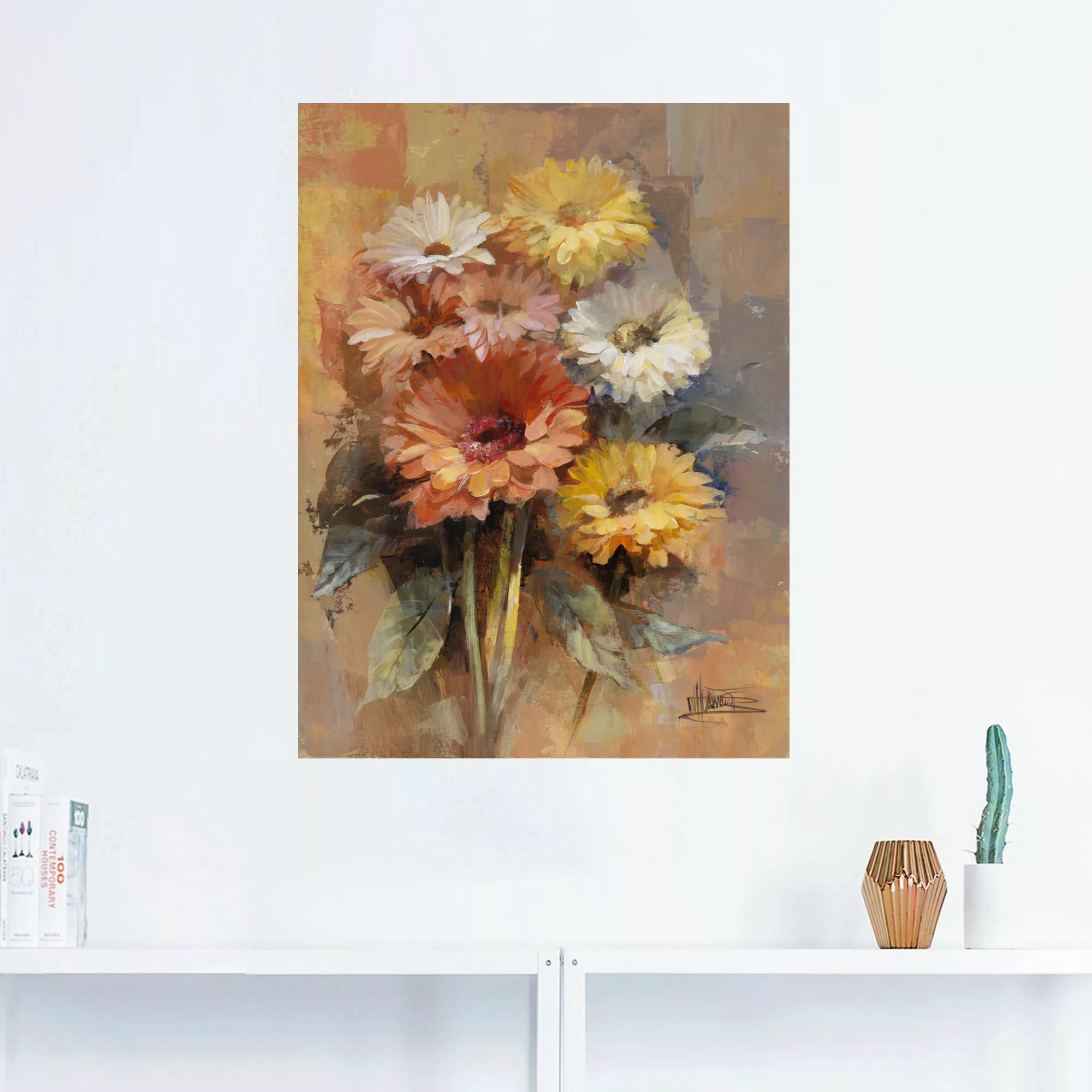 Artland Wandbild "Blumenstrauß II", Blumen, (1 St.), als Leinwandbild, Post günstig online kaufen