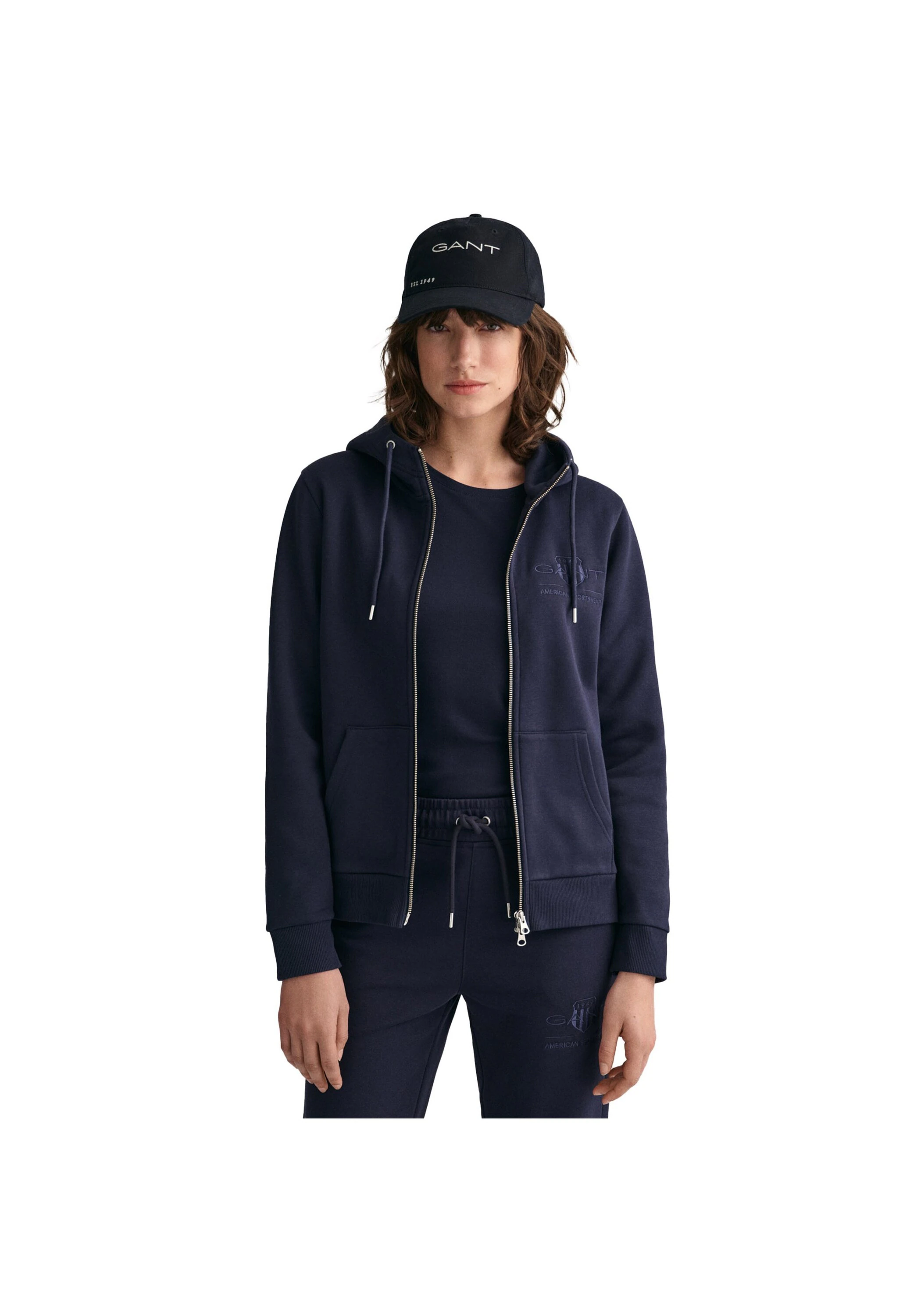 Gant Hoodie REG TONAL SHIELD ZIP HOODIE günstig online kaufen