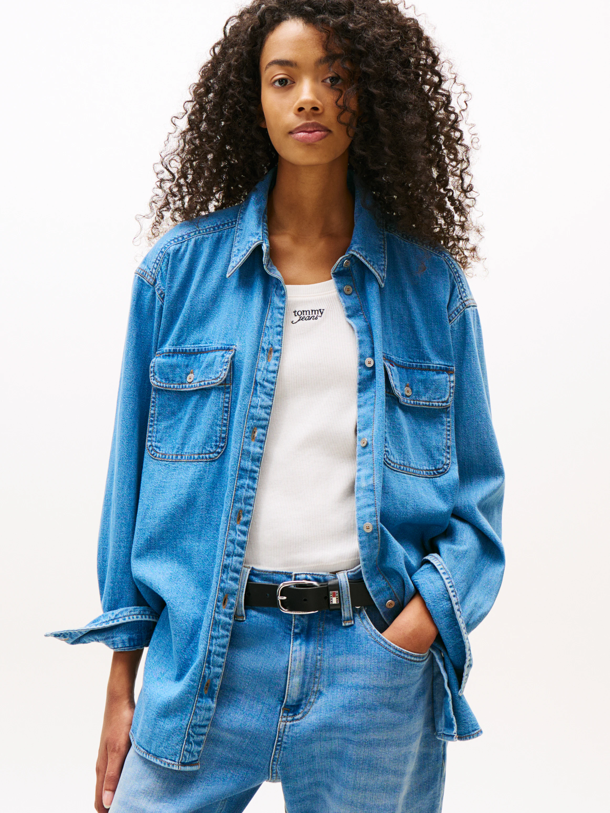 Tommy Jeans Jeansbluse "LS RELAXED DENIM SHIRT EXT" günstig online kaufen