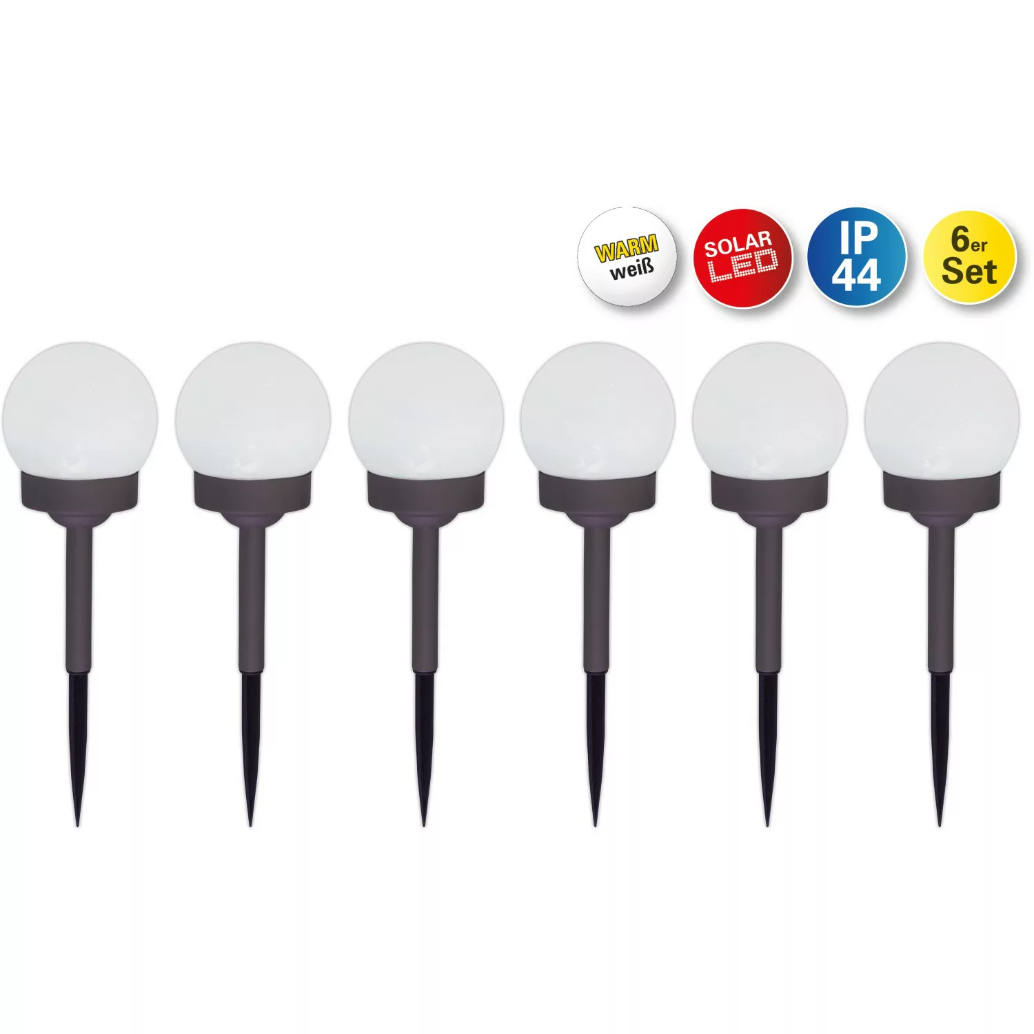 näve LED Solarleuchte »Ground Spikes«, 6 flammig-flammig, LED 6er Set Solar günstig online kaufen