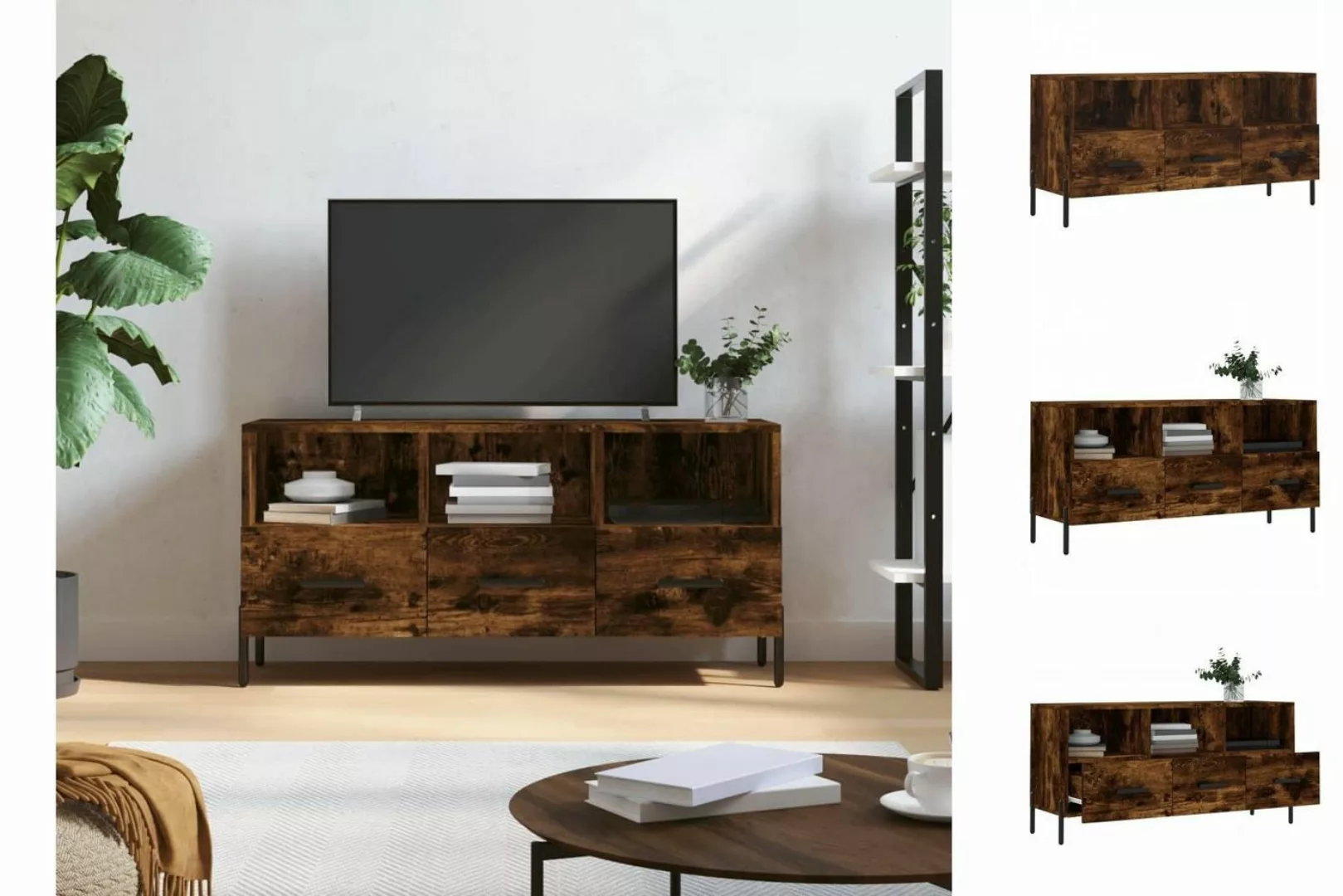 vidaXL TV-Schrank TV-Schrank Räuchereiche 102x36x50 cm Spanplatte günstig online kaufen