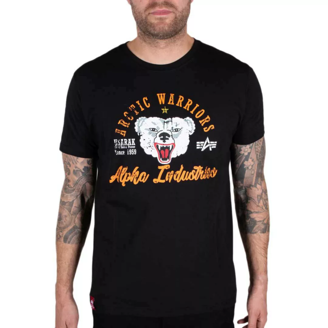 Alpha Industries Arctic Warriors Kurzärmeliges T-shirt M Black günstig online kaufen