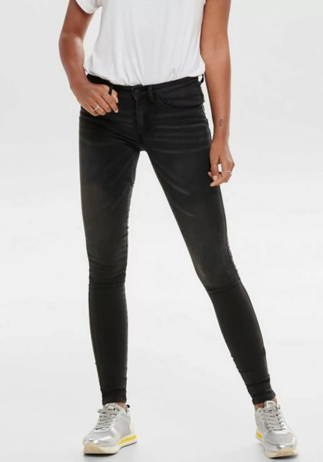 Only Damen Jeans ONLROYAL LIFE REG SK DNM BJ13963 - Skinny Fit - Schwarz - günstig online kaufen